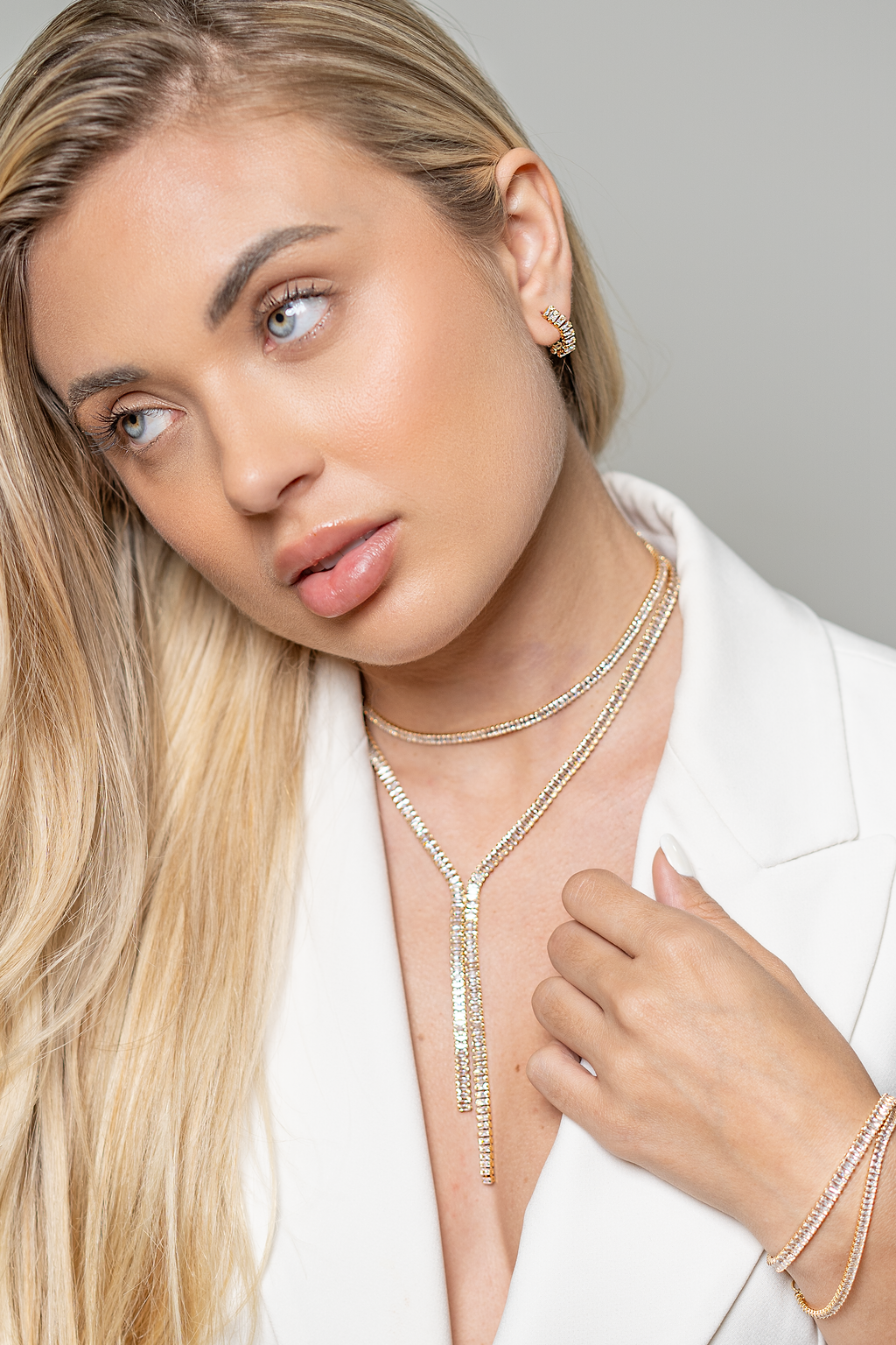 4mm Baguette Necklace / Bracelet (H120) LuxuryLifeWay Online Store