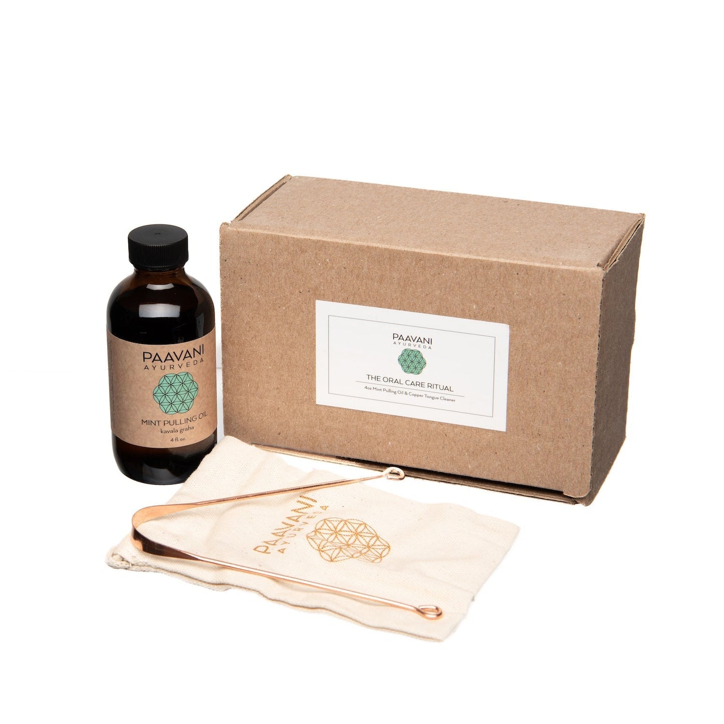 Mint Oral Care Ritual | Ayurvedic Oil Pulling & Tongue Cleaning LuxuryLifeWay Online Store