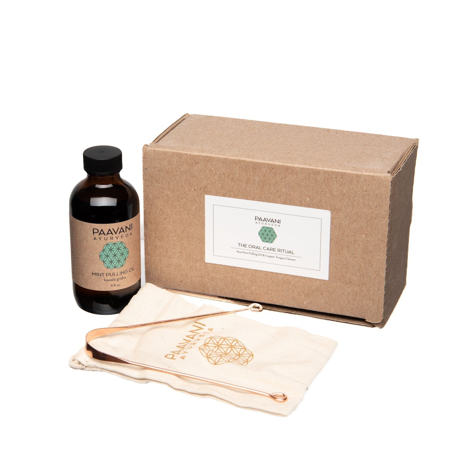 Mint Oral Care Ritual | Ayurvedic Oil Pulling & Tongue Cleaning LuxuryLifeWay Online Store