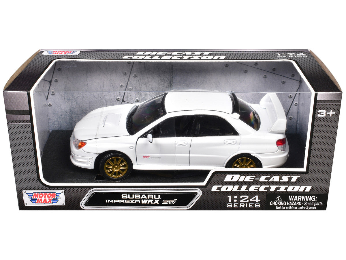 Subaru Impreza WRX STi White 1/24 Diecast Model Car by Motormax LuxuryLifeWay Online Store