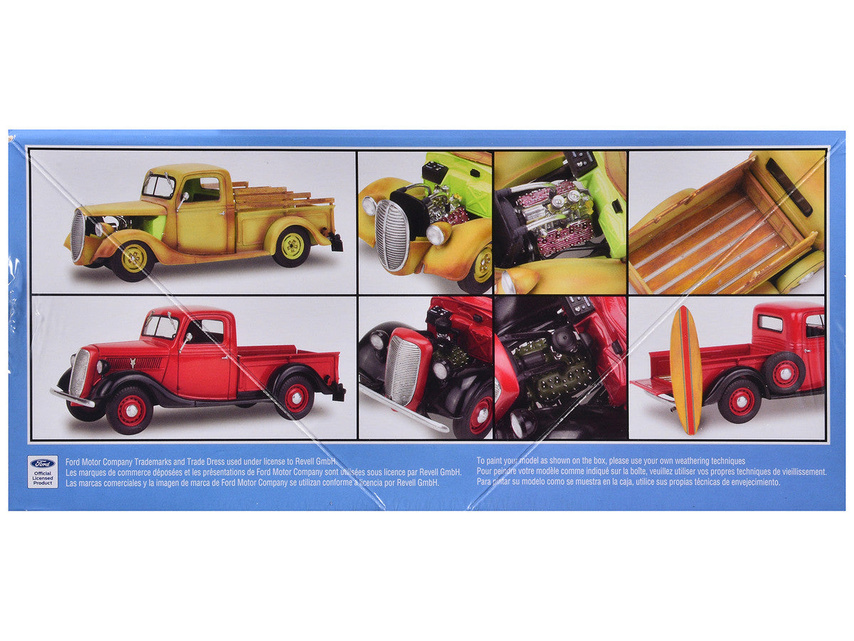 Level 5 Model Kit 1937 Ford Pickup Truck with Surfboard 2-in-1 Kit 1/25 Scale Model by Revell LuxuryLifeWay Online Store