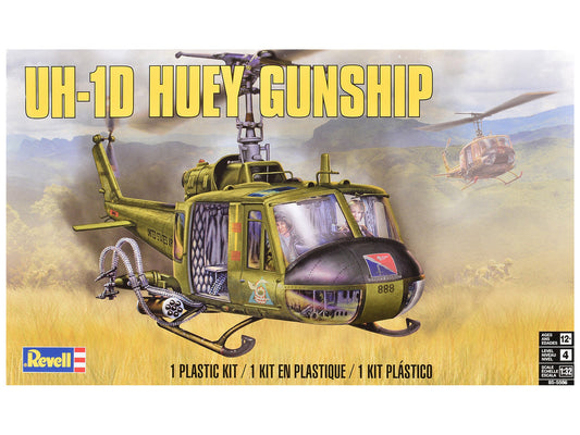 Level 4 Model Kit Bell UH-1D Iroquois "Huey" Gunship Helicopter 1/32 Scale Model by Revell LuxuryLifeWay Online Store