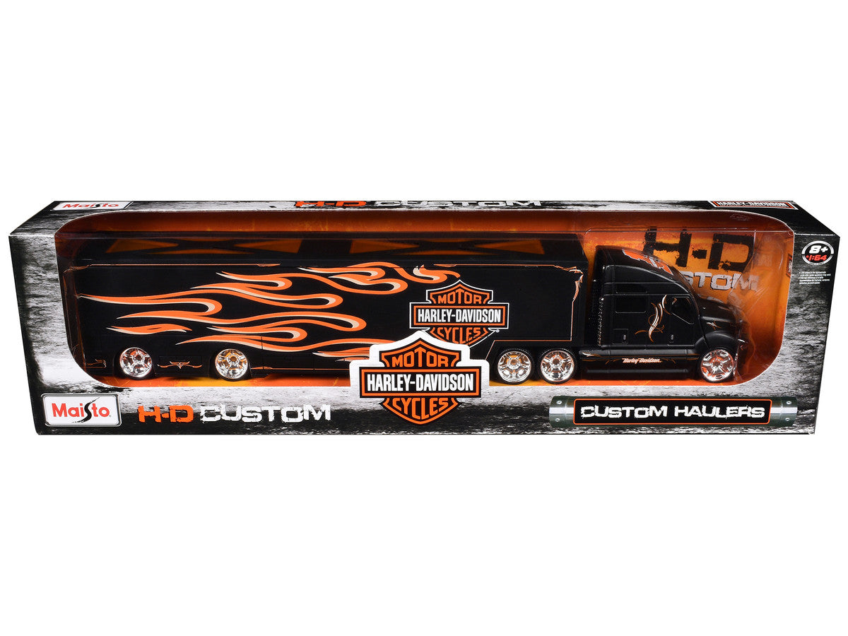 Harley Davidson Custom Hauler Trailer Black "Custom Haulers" Series 1/64 Diecast Model by Maisto LuxuryLifeWay Online Store