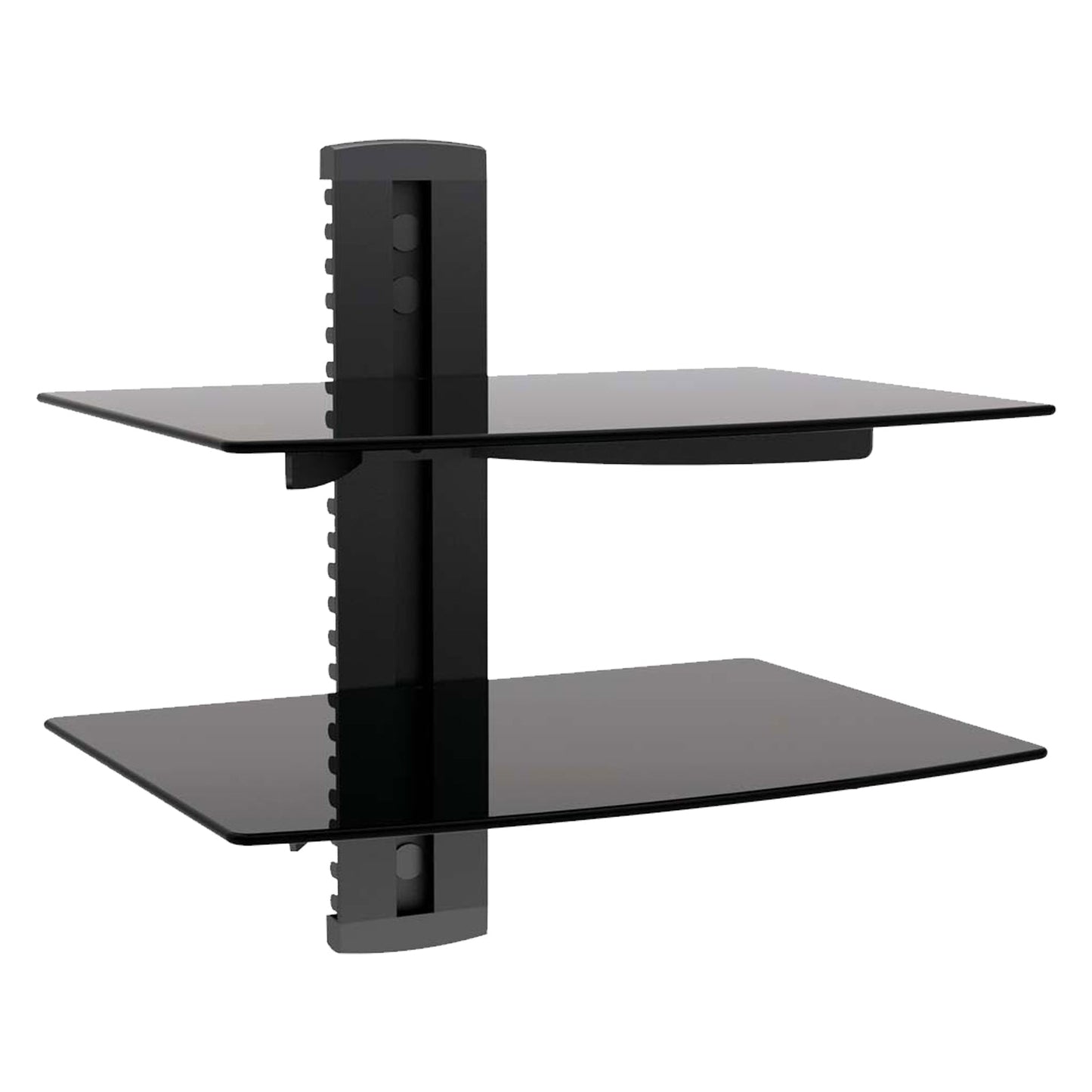 MegaMounts Tempered Glass Double Shelf Single Stud Wall Mount LuxuryLifeWay Online Store