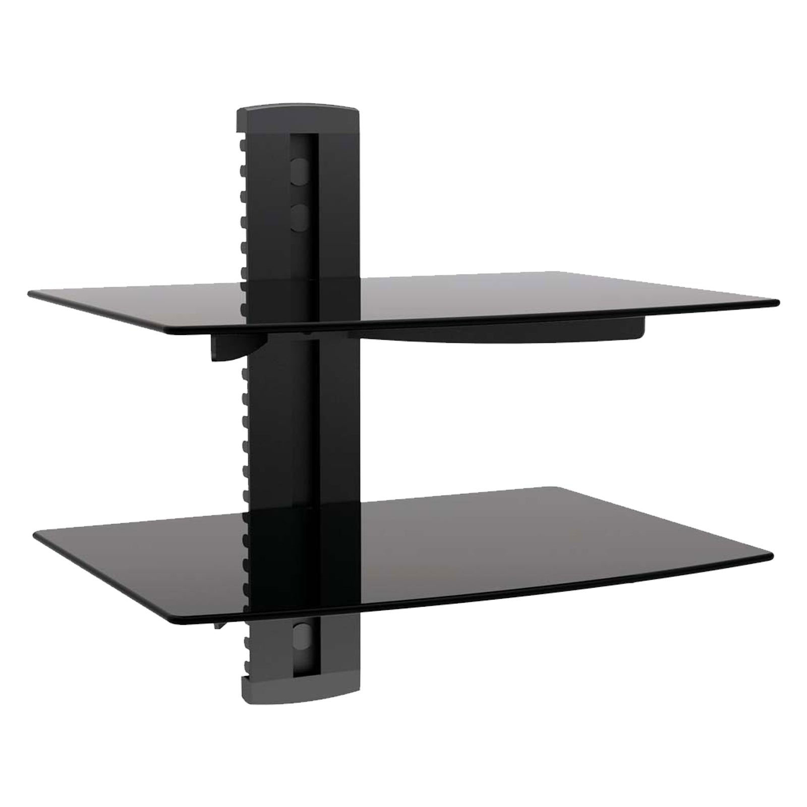 MegaMounts Tempered Glass Double Shelf Single Stud Wall Mount LuxuryLifeWay Online Store