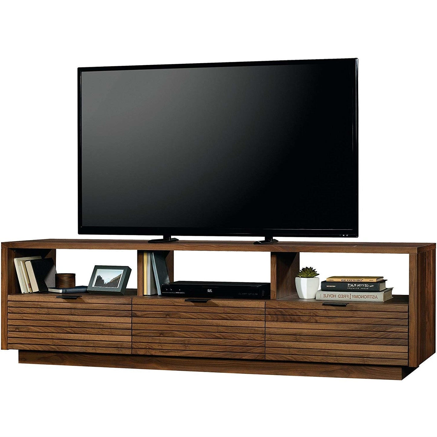 Modern Walnut Finish TV Stand Entertainment Center - Fits up to 70-inch TV LuxuryLifeWay Online Store
