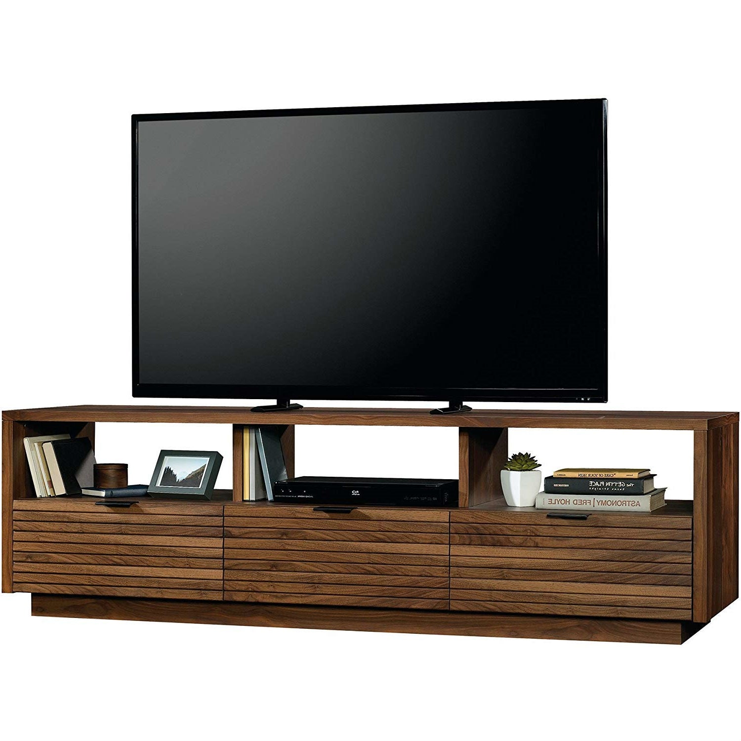 Modern Walnut Finish TV Stand Entertainment Center - Fits up to 70-inch TV LuxuryLifeWay Online Store