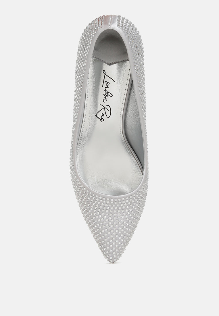 Dinah Rhinestones Embellished Kitten Heel Pumps LuxuryLifeWay Online Store