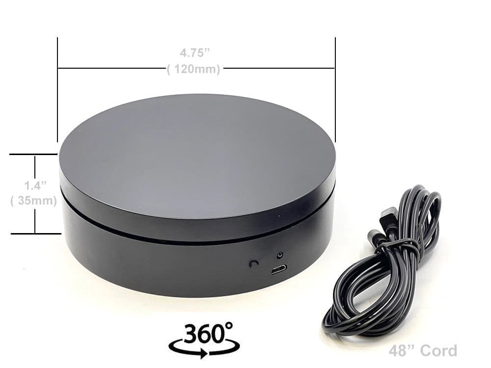 Mini Turntable Rotating Display Stand 4.75" with Black Base for 1/64 Scale Model Cars LuxuryLifeWay Online Store