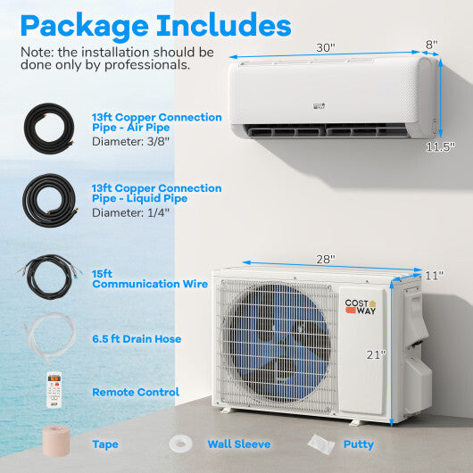 Ultra-Quiet Inverter Mini Split AC: 22 SEER2/R32 Eco Refrigerant  Sleep Mode LuxuryLifeWay Online Store