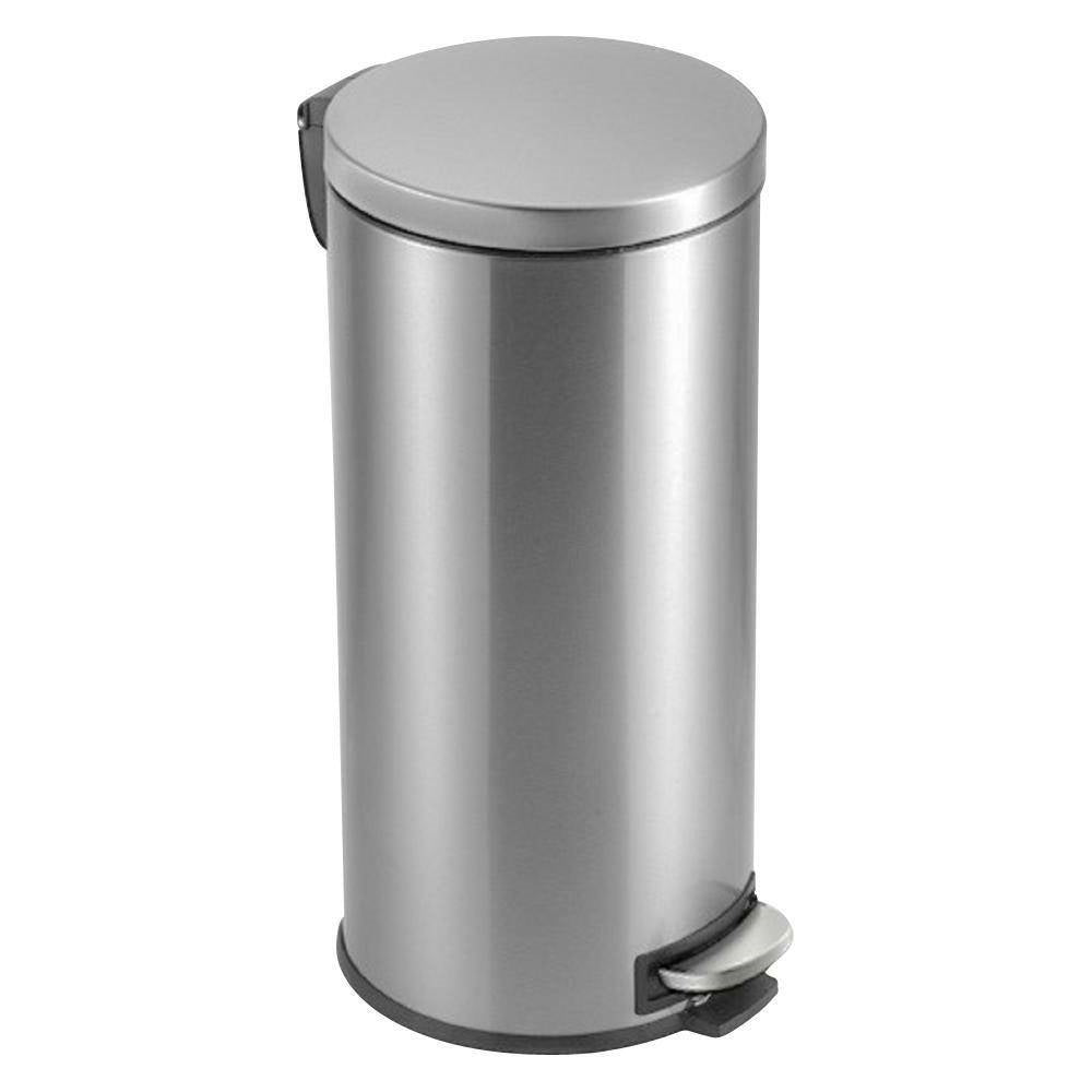 8-Gallon Round Stainless Steel Step Trash Can Kitchen Bathroom Home Office LuxuryLifeWay Online Store