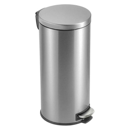 8-Gallon Round Stainless Steel Step Trash Can Kitchen Bathroom Home Office LuxuryLifeWay Online Store