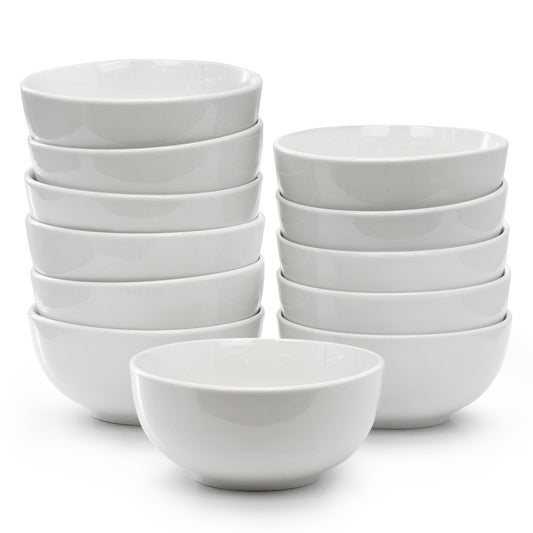Elama Professional Kitchen 12 Piece Porcelain Bowl Set in White LuxuryLifeWay Online Store