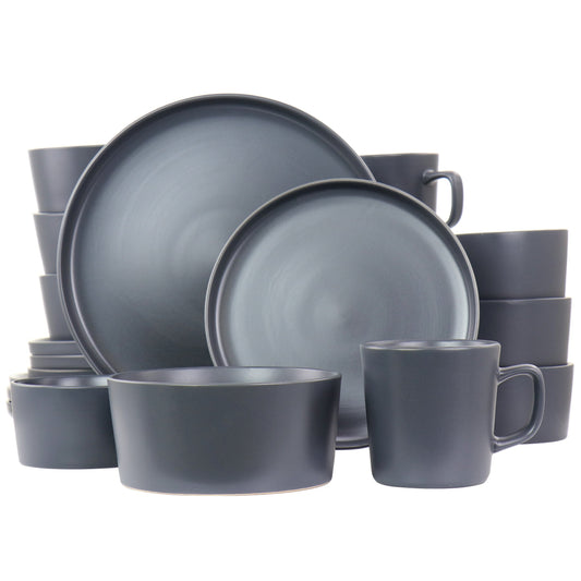 Elama Luxmatte Dark Grey 20 Piece Dinnerware Set LuxuryLifeWay Online Store
