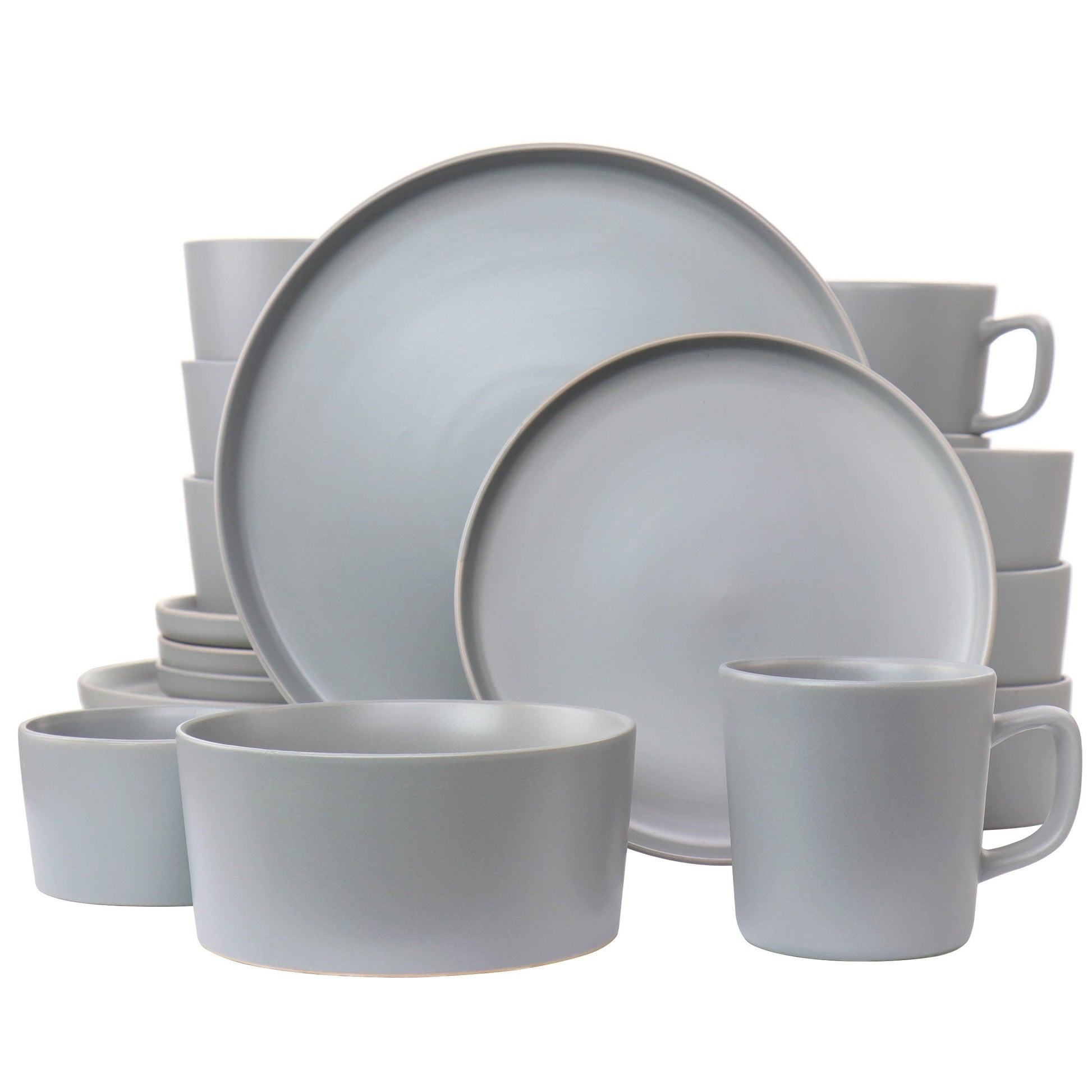 Elama Luxmatte Light Grey 20 Piece Dinnerware Set LuxuryLifeWay Online Store