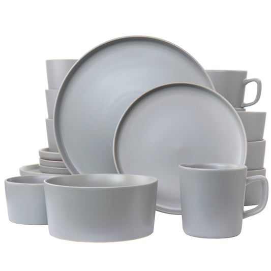 Elama Luxmatte Light Grey 20 Piece Dinnerware Set LuxuryLifeWay Online Store