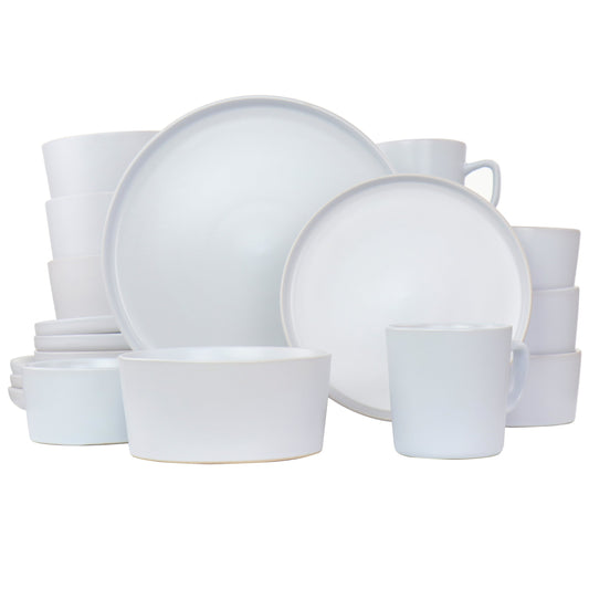 Elama Luxmatte White 20 Piece Dinnerware Set LuxuryLifeWay Online Store