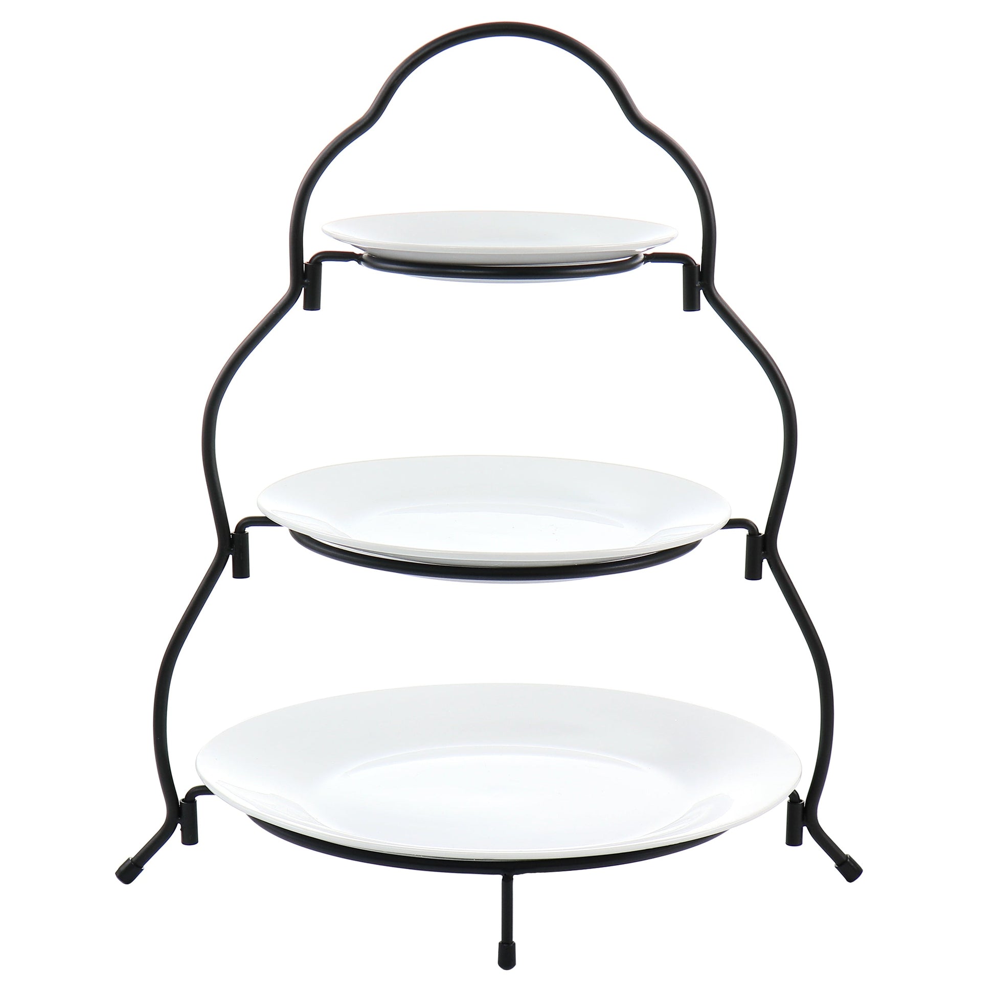 Elama 3 Tier Round Plate Porcelain Serveware Set LuxuryLifeWay Online Store
