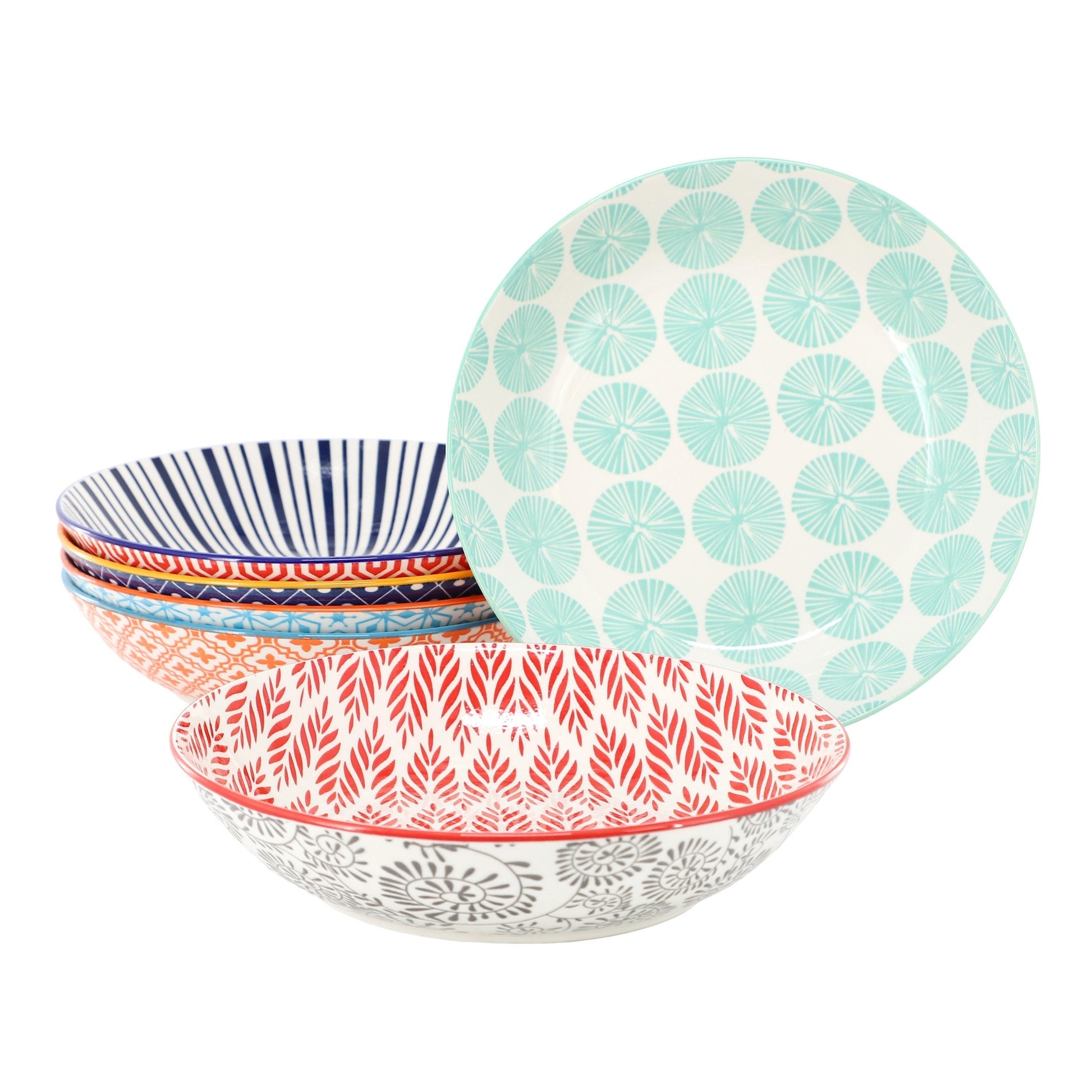 Elama Giovanna 6 Piece Assorted Porcelain Bowl Set LuxuryLifeWay Online Store