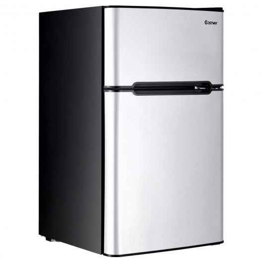 3.2 cu ft. Compact Stainless Steel Refrigerator-White