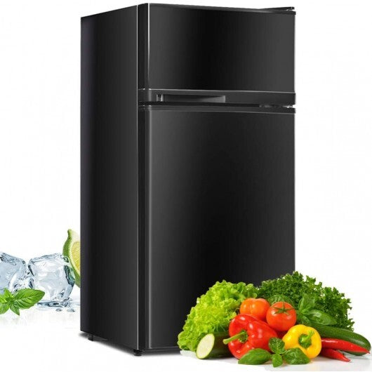 2 Doors Cold-rolled Sheet Compact Refrigerator-Black LuxuryLifeWay Online Store