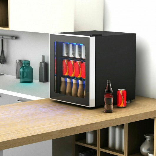 60 Can Beverage Mini  Refrigerator with Glass Door LuxuryLifeWay Online Store