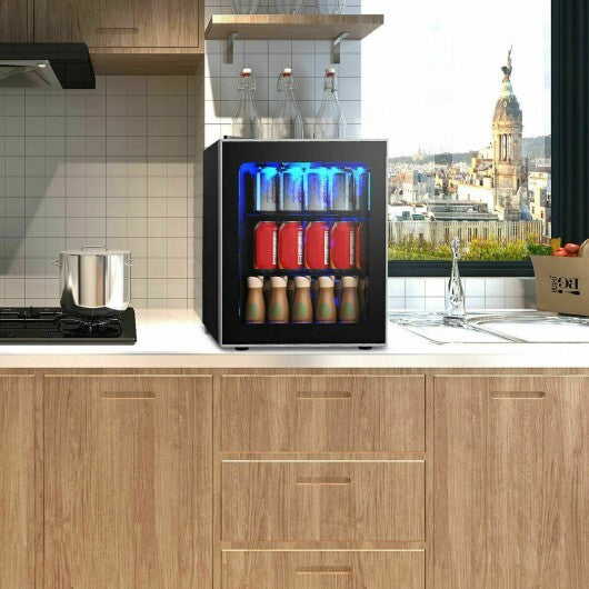 60 Can Beverage Mini  Refrigerator with Glass Door LuxuryLifeWay Online Store