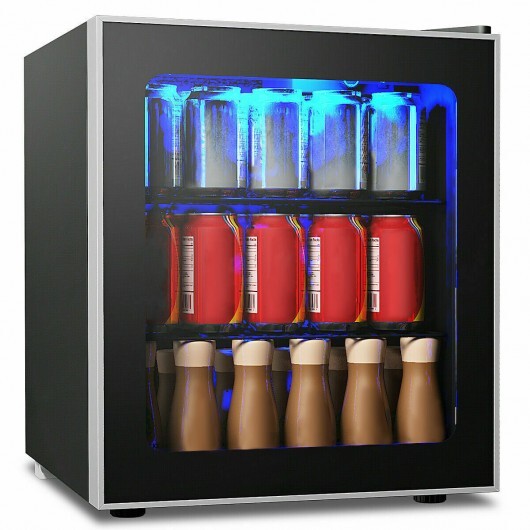60 Can Beverage Mini  Refrigerator with Glass Door LuxuryLifeWay Online Store