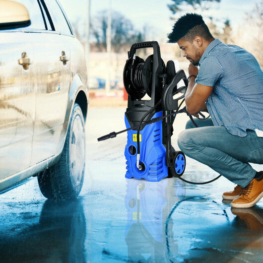 1800W 2030PSI Electric Pressure Washer Cleaner with Hose Reel-Blue LuxuryLifeWay Online Store