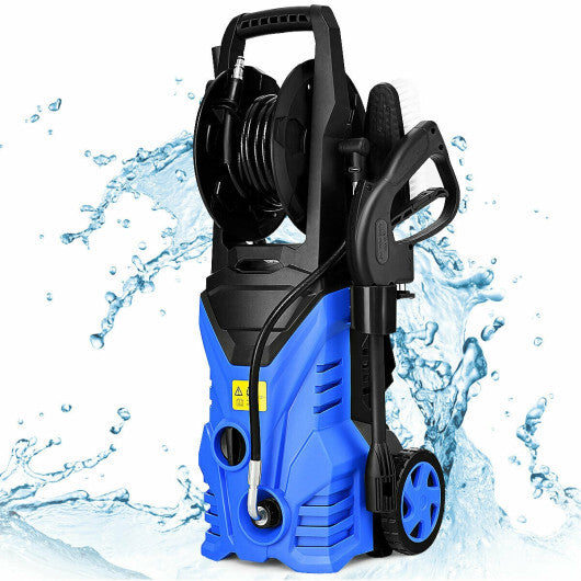 1800W 2030PSI Electric Pressure Washer Cleaner with Hose Reel-Blue LuxuryLifeWay Online Store