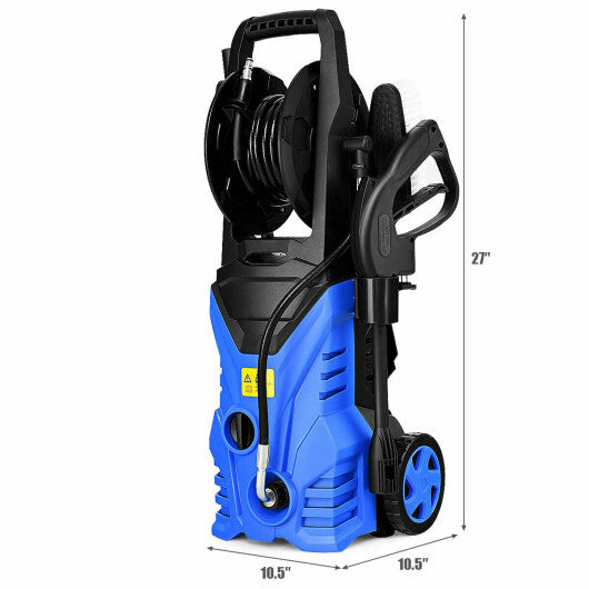 1800W 2030PSI Electric Pressure Washer Cleaner with Hose Reel-Blue LuxuryLifeWay Online Store