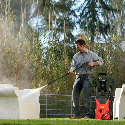 1800W 2030PSI Electric Pressure Washer Cleaner with Hose Reel-Blue LuxuryLifeWay Online Store