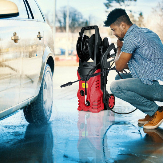 1800W 2030PSI Electric Pressure Washer Cleaner with Hose Reel-Blue LuxuryLifeWay Online Store