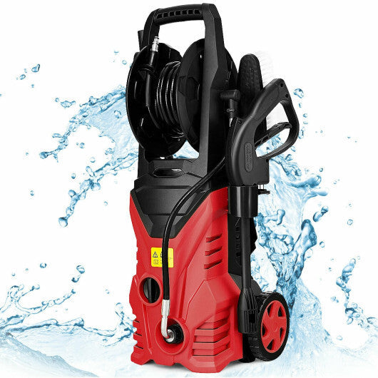 1800W 2030PSI Electric Pressure Washer Cleaner with Hose Reel-Blue LuxuryLifeWay Online Store