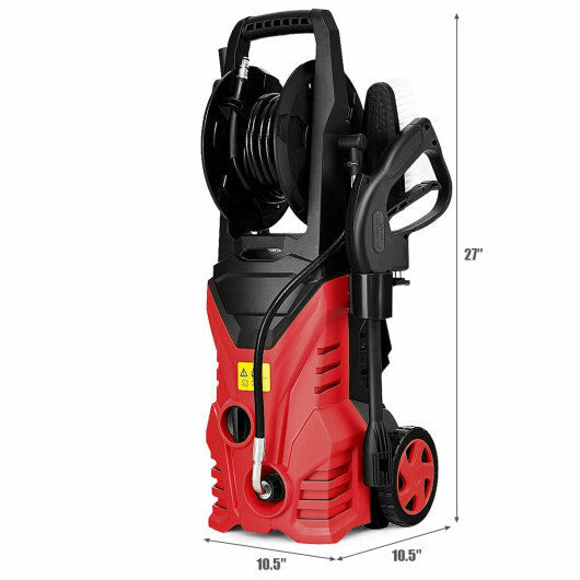 1800W 2030PSI Electric Pressure Washer Cleaner with Hose Reel-Blue LuxuryLifeWay Online Store
