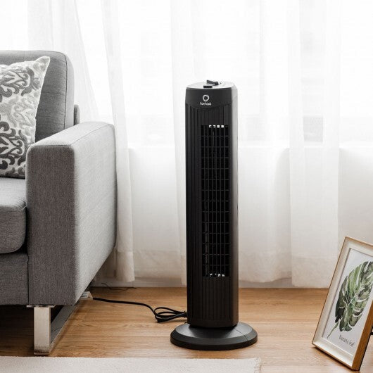 Fantask 35W 28 Inch Quiet Bladeless Oscillating Tower Fan-Black LuxuryLifeWay Online Store
