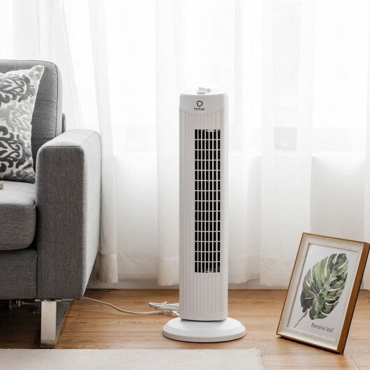Fantask 35W 28 Inch Quiet Bladeless Oscillating Tower Fan-Black LuxuryLifeWay Online Store