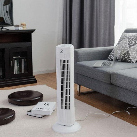 Fantask 35W 28 Inch Quiet Bladeless Oscillating Tower Fan-Black LuxuryLifeWay Online Store