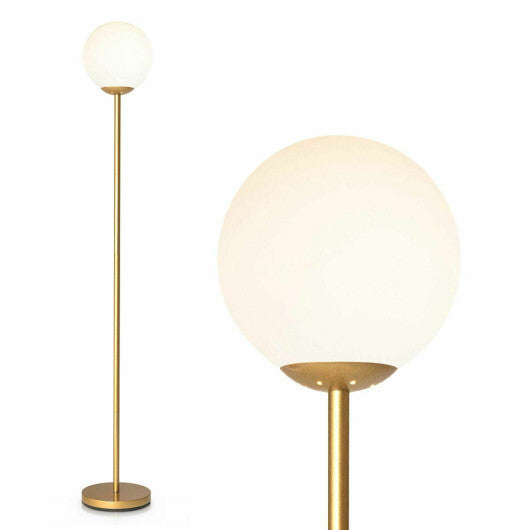Glass Globe LED Floor Lamp with Glass Lampshade-Golden LuxuryLifeWay Online Store