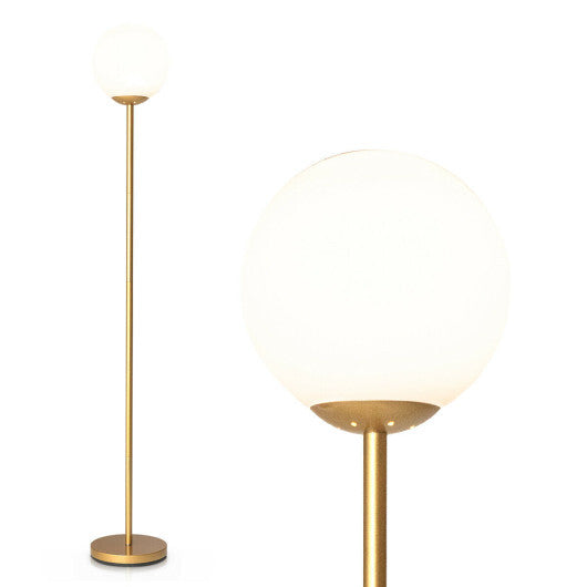 Glass Globe LED Floor Lamp with Glass Lampshade-Golden LuxuryLifeWay Online Store