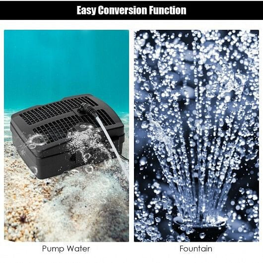 All-in-One 660 GPH Pond Filter Pump with Sterilizer and Fountain Jet LuxuryLifeWay Online Store