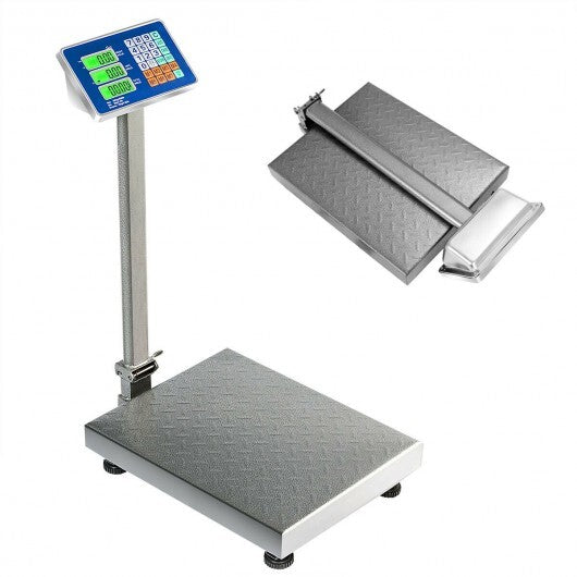660 lbs Weight Platform Scale Digital Floor Folding Scale - Color: Silver LuxuryLifeWay Online Store