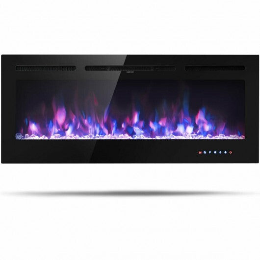 50 Inch Recessed Electric Insert Wall Mounted Fireplace with Adjustable Brightness LuxuryLifeWay Online Store
