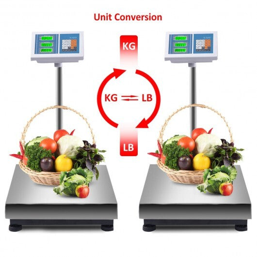 660 lbs Weight Computing Digital Floor Platform Scale - Color: White LuxuryLifeWay Online Store