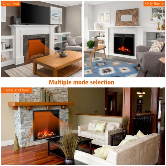 22.5 Inch Electric Fireplace Insert Freestanding and Recessed Heater LuxuryLifeWay Online Store