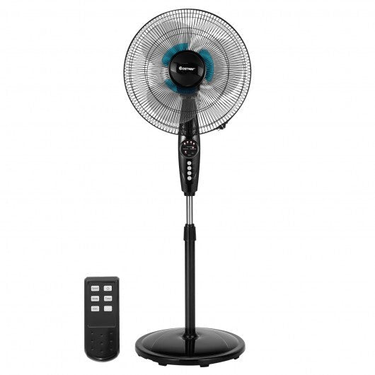 16 Inches Adjustable Height Fan with Quiet Oscillating Stand for Home and Office LuxuryLifeWay Online Store