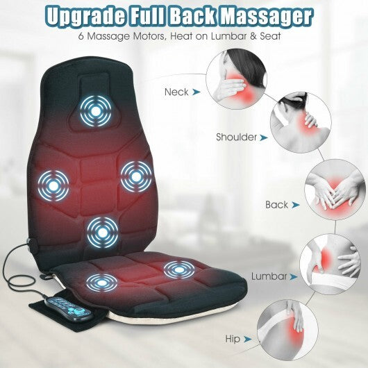 Seat Cushion Massager with Heat and 6 Vibration Motors for Home LuxuryLifeWay Online Store