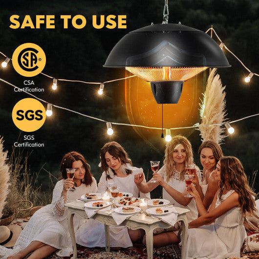 1500W Electric Patio Heater with IPX4 Waterproof LuxuryLifeWay Online Store