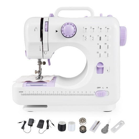 Sewing Machine for Beginners Mini Sewing Machine with 12 Built-in Stitches LuxuryLifeWay Online Store
