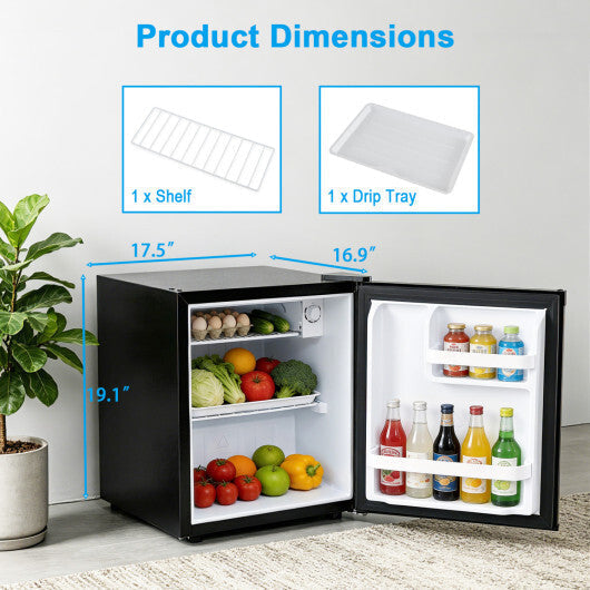 Compact Mini Fridge with 7-Level Adjustable Thermostat-Silver LuxuryLifeWay Online Store